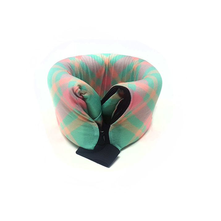 CUELLO MEMORY FOAM 3 EN 1 - CUADRILLE VERDE